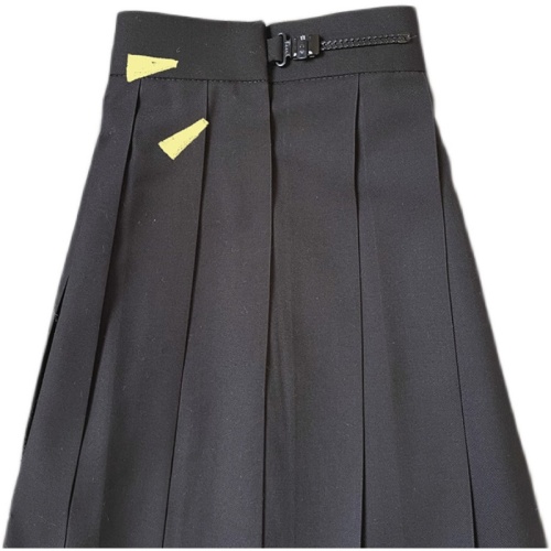 Premium buckle uniform solid color pleated skirt women's Japanese skirt spring, summer, autumn and winter adjustable buckle skirt