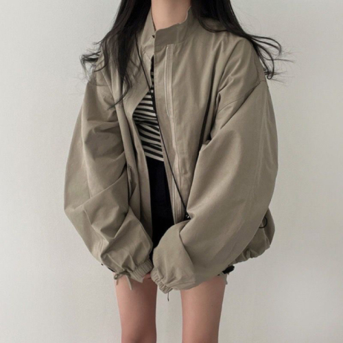 Thin new Korean style loose baseball uniform BF workwear casual jacket female students ins trend