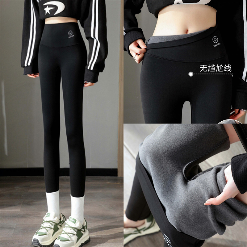 價~加絨加厚外穿高腰芭比長褲無尷尬線保暖大碼打底褲女
