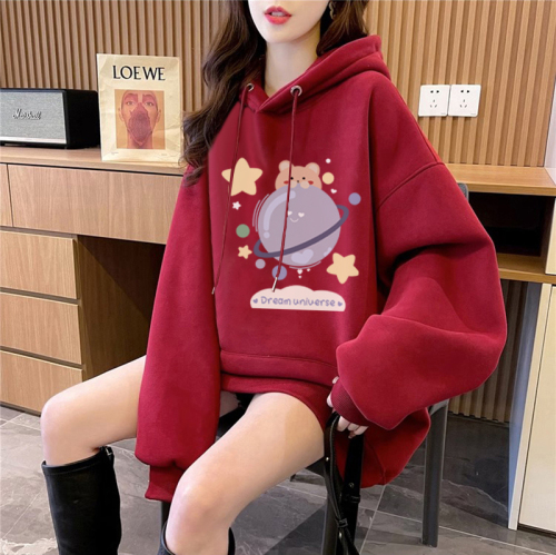 Japanese sweatshirts for girls autumn and winter 2023 new junior high school and high school student coats loose and cute little tops trendy