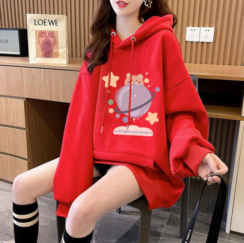 Japanese sweatshirts for girls autumn and winter 2023 new junior high school and high school student coats loose and cute little tops trendy