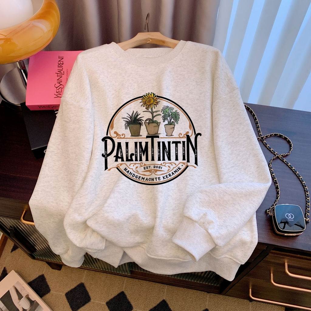 Actual shot of Huamian Thin 310g/Fleece 410g Autumn and Winter Sweater Women's Printed Large Size Women's Wear