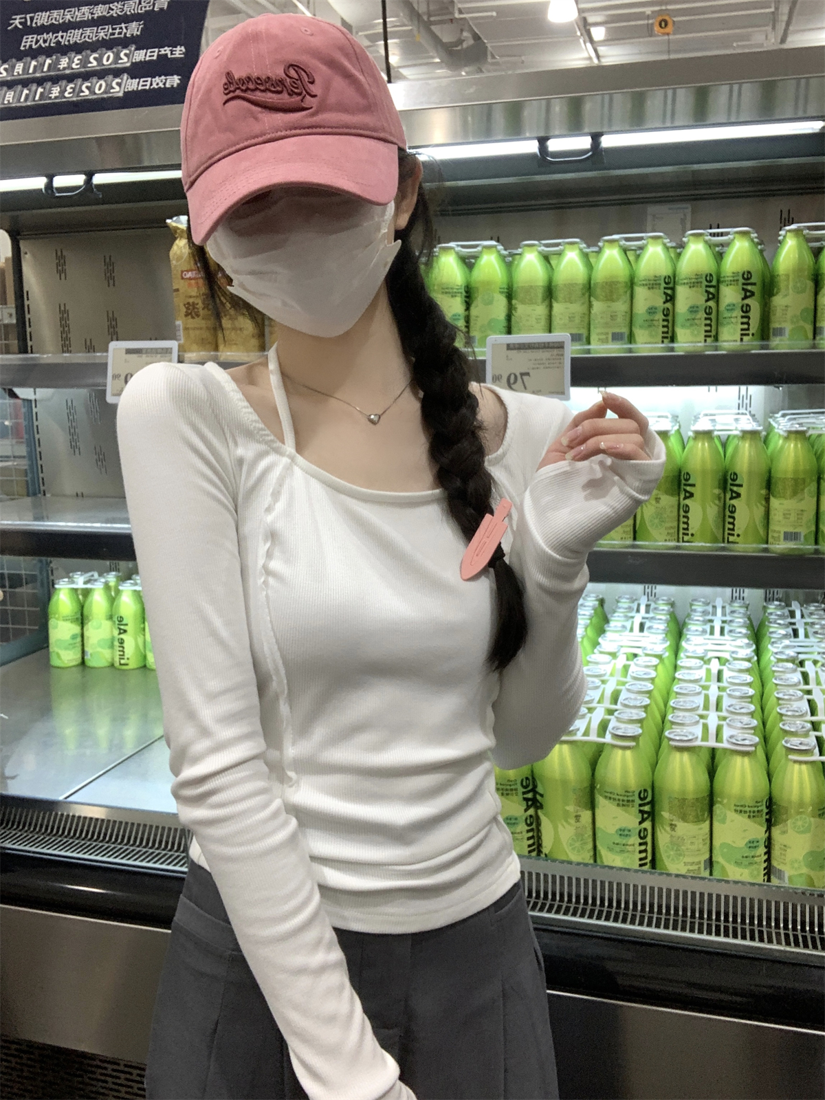 實拍 秋冬韓版修身顯瘦掛脖魚骨設計感磨毛內搭T恤打底衫上衣