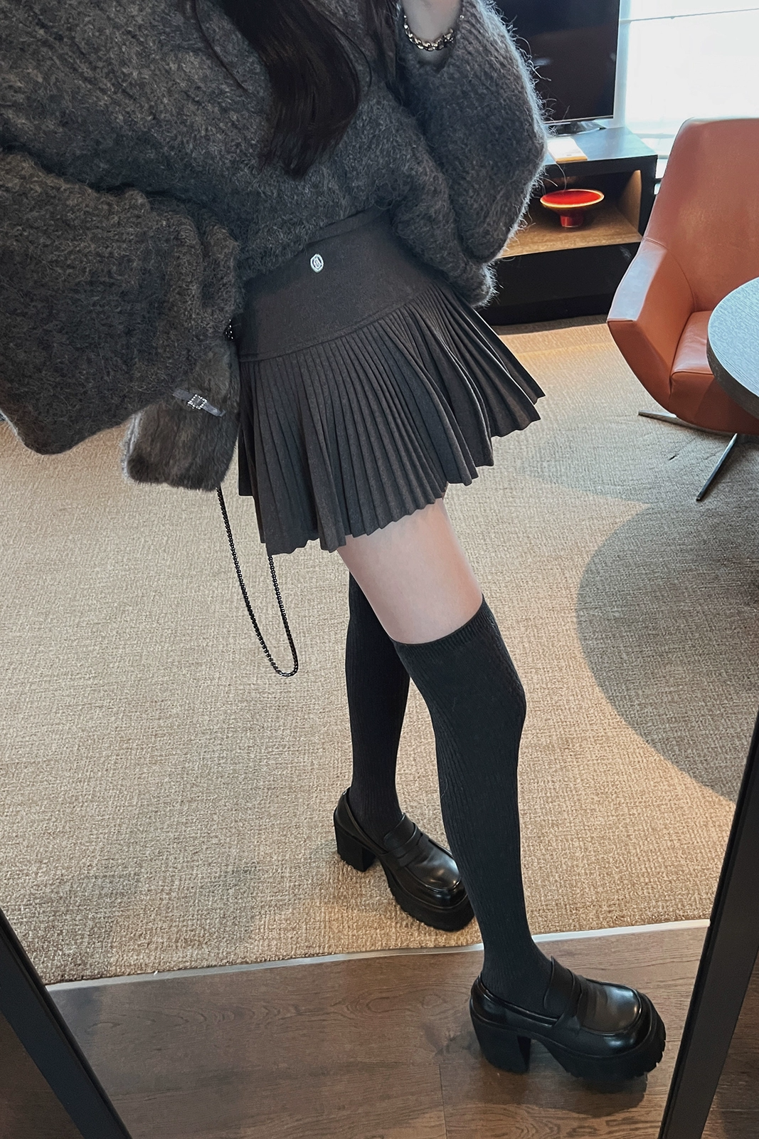 辣妹純欲風毛呢百褶半身裙女秋冬季高腰顯瘦性感短裙