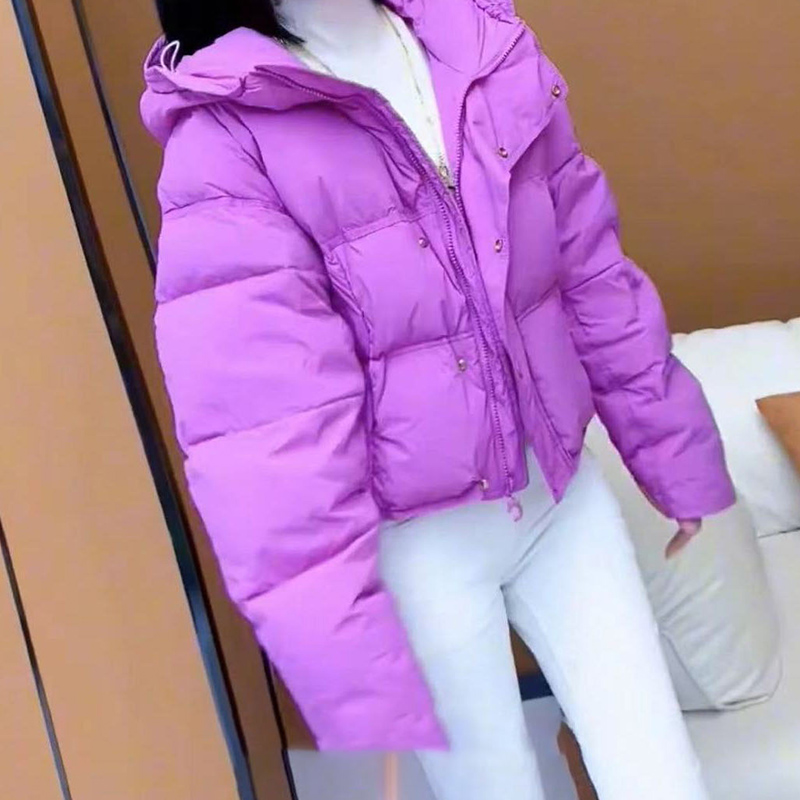 Quality Inspection Official Picture Korean Style Hooded Down Jacket Women's 2023 Winter New Fashion Loose Casual Top