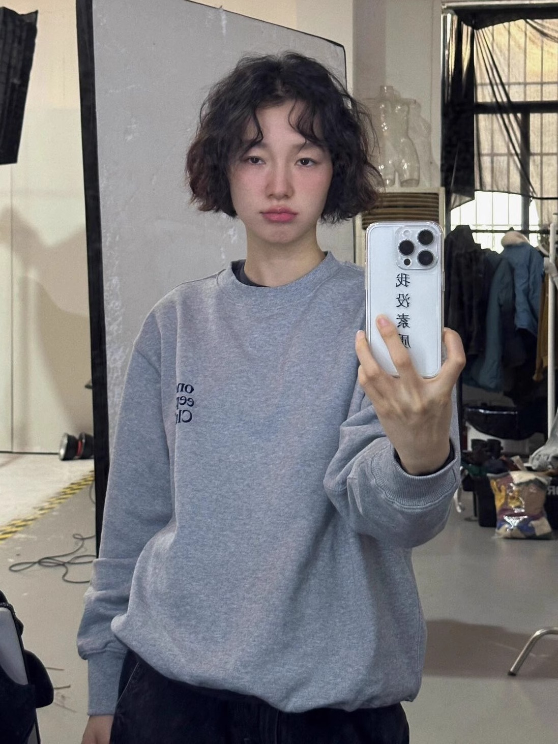 防棉華棉複合牛奶絲300克/銀狐絨400克圓領衛衣女