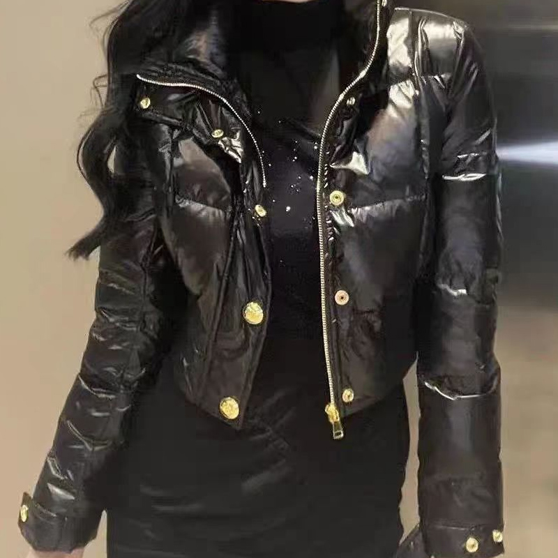 Quality Inspection Official Picture Short Trendy Design Niche Down Jacket Women 2023 Winter New Fashion Stand Collar Jacket