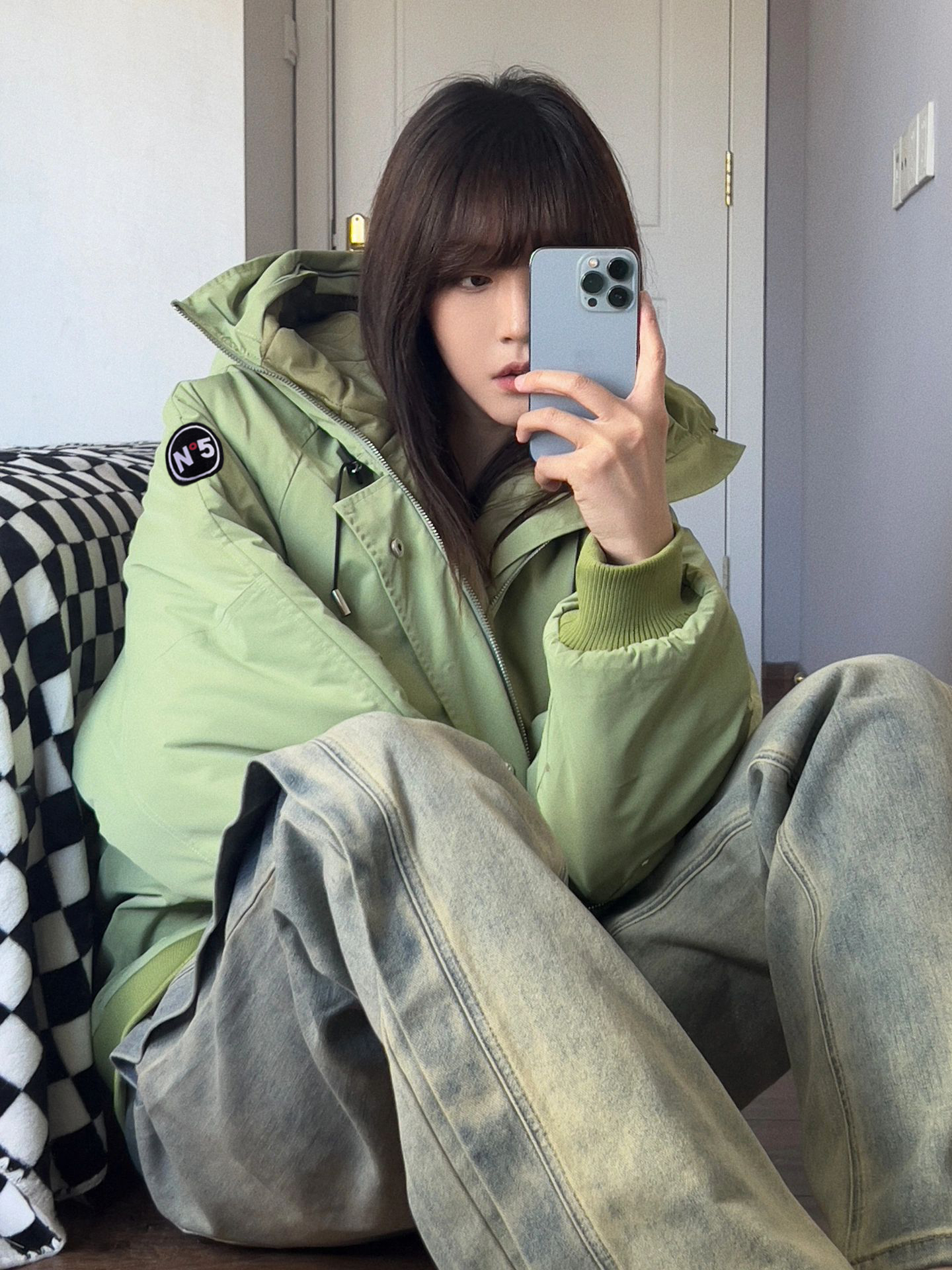 Winter thickened bread coat, American retro niche design cotton jacket, loose and versatile hooded cotton coat