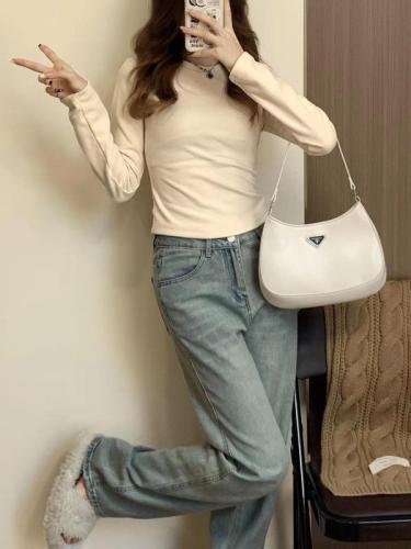 Women's Winter Underwear Crew Neck T-Shirt  New Fleece Bodysuit Slimming Short-Sleeve T-Shirt Top