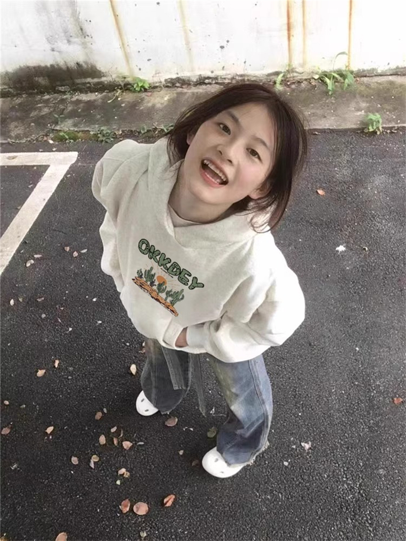 防棉華棉複合牛奶絲300克/銀狐絨400克連帽衛衣女