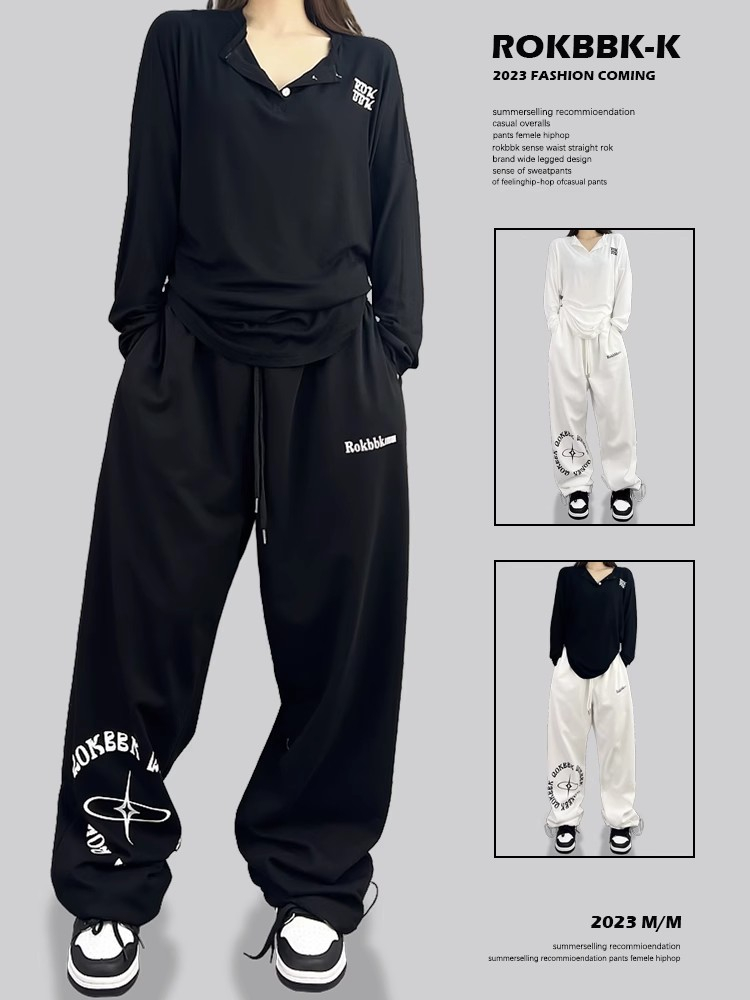 ROKBBK－K/Buhan street dance hiphop hip hop casual pants female jazz dance jazz trousers sports street trend