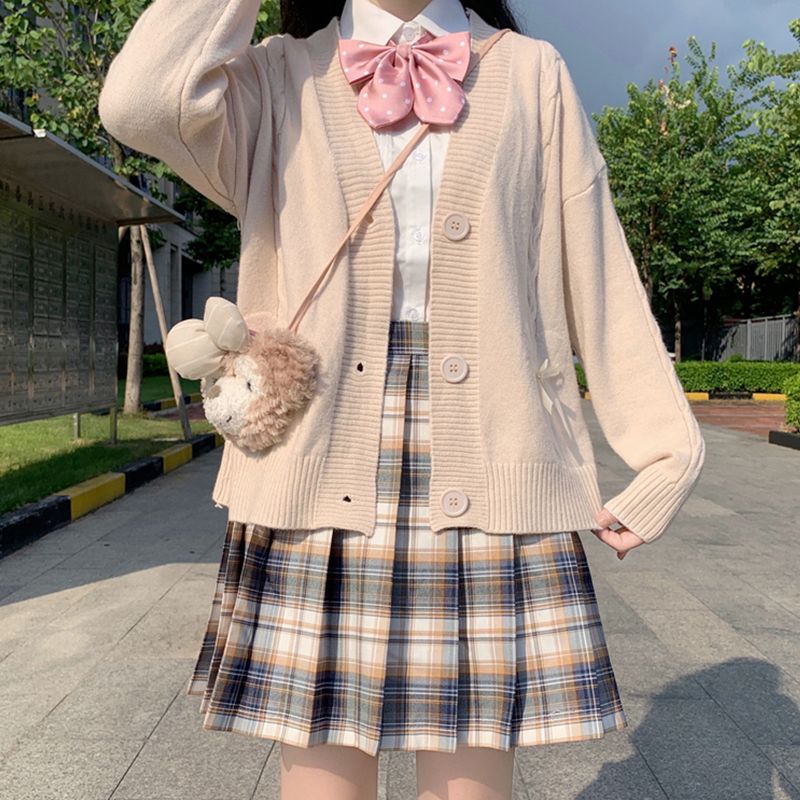 秋季新款開衫針織衫女ins減齡休閒甜美顯瘦可愛小眾jk外搭開衫