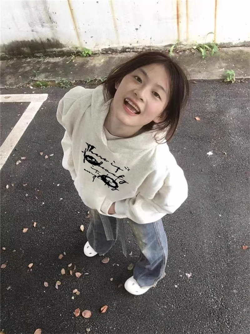 防棉華棉複合牛奶絲300克/銀狐絨400克連帽衛衣女