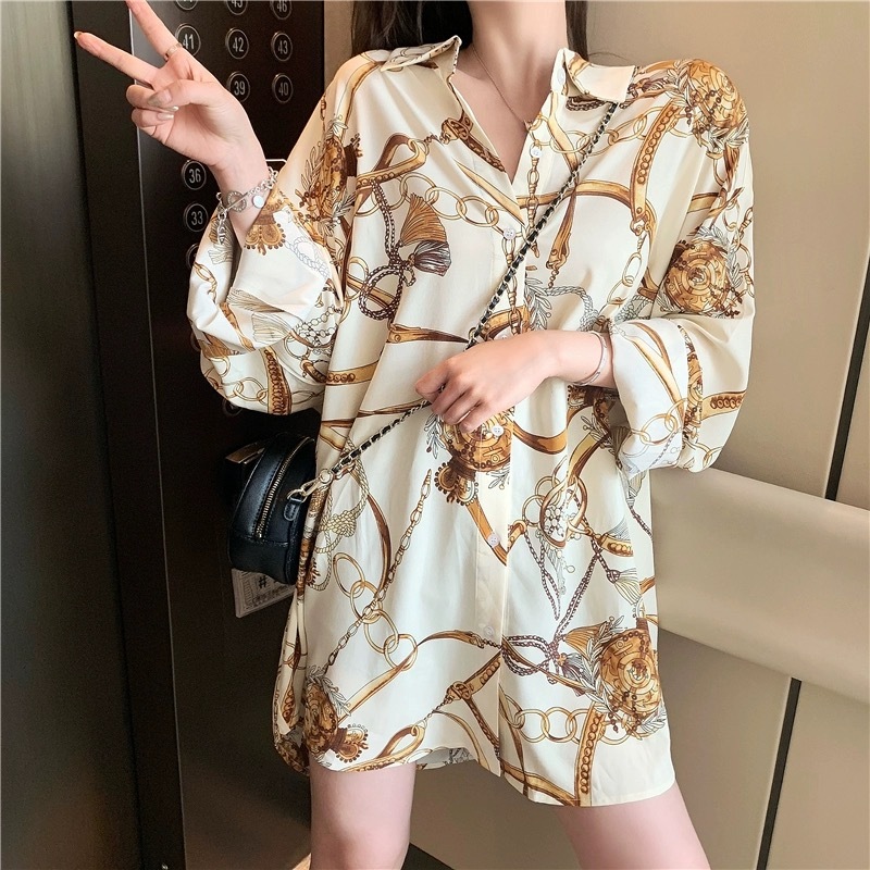 SIXONE襯衫女 2024新款洋氣夏設計感雪紡防曬中長款鎖骨上衣 心機