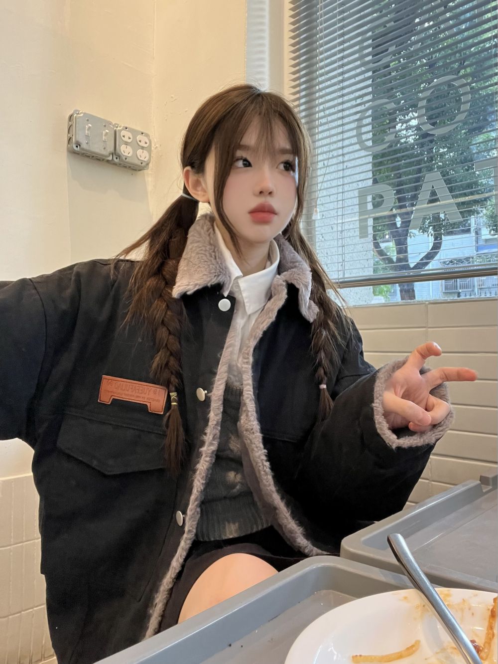 實拍三標齊加絨加厚牛仔棉及外套女復古設計感寬鬆棉服