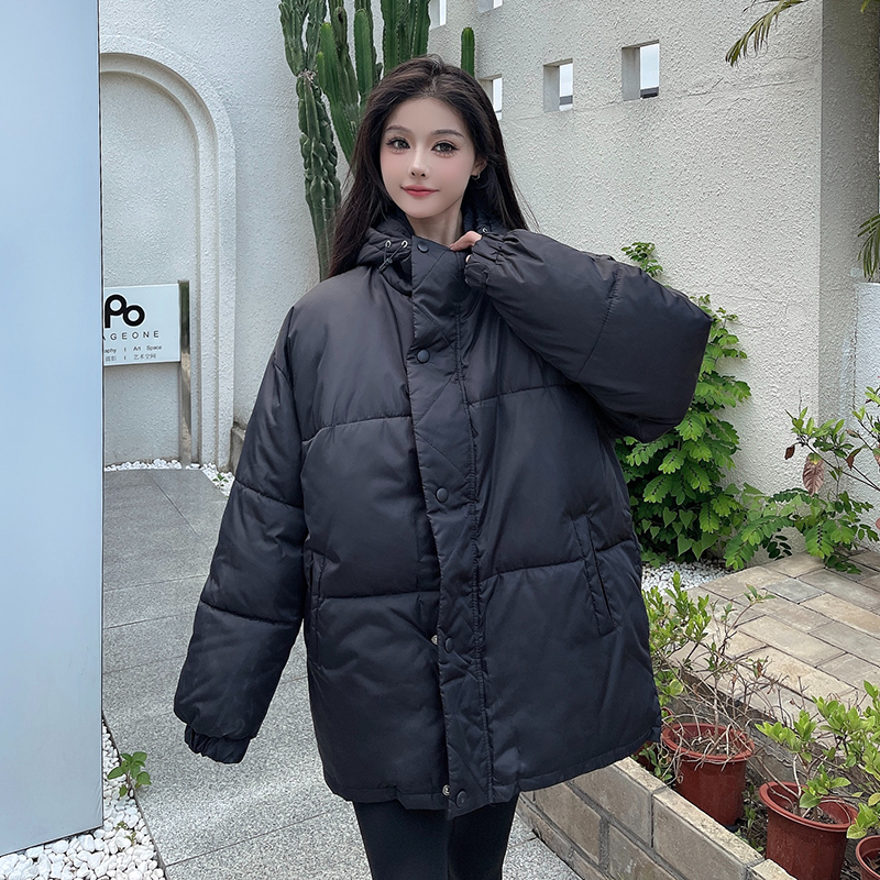 Black cotton-padded jacket autumn and winter Korean style cotton-padded jacket design student bread coat thickened jacket