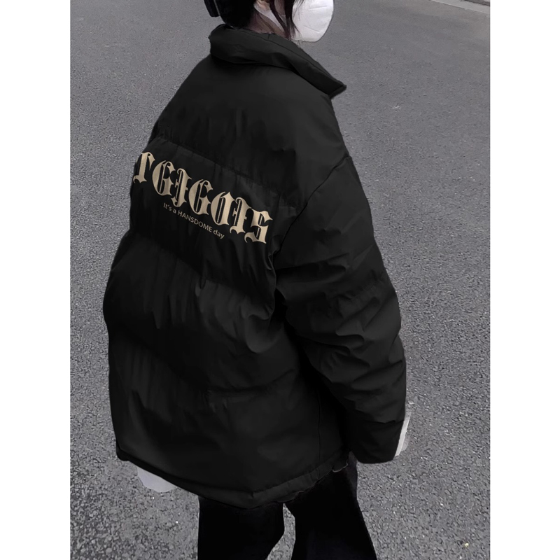 Black cotton-padded clothes for small women in winter 2023 new style milk-hugging bread clothes thickened cotton-padded jackets
