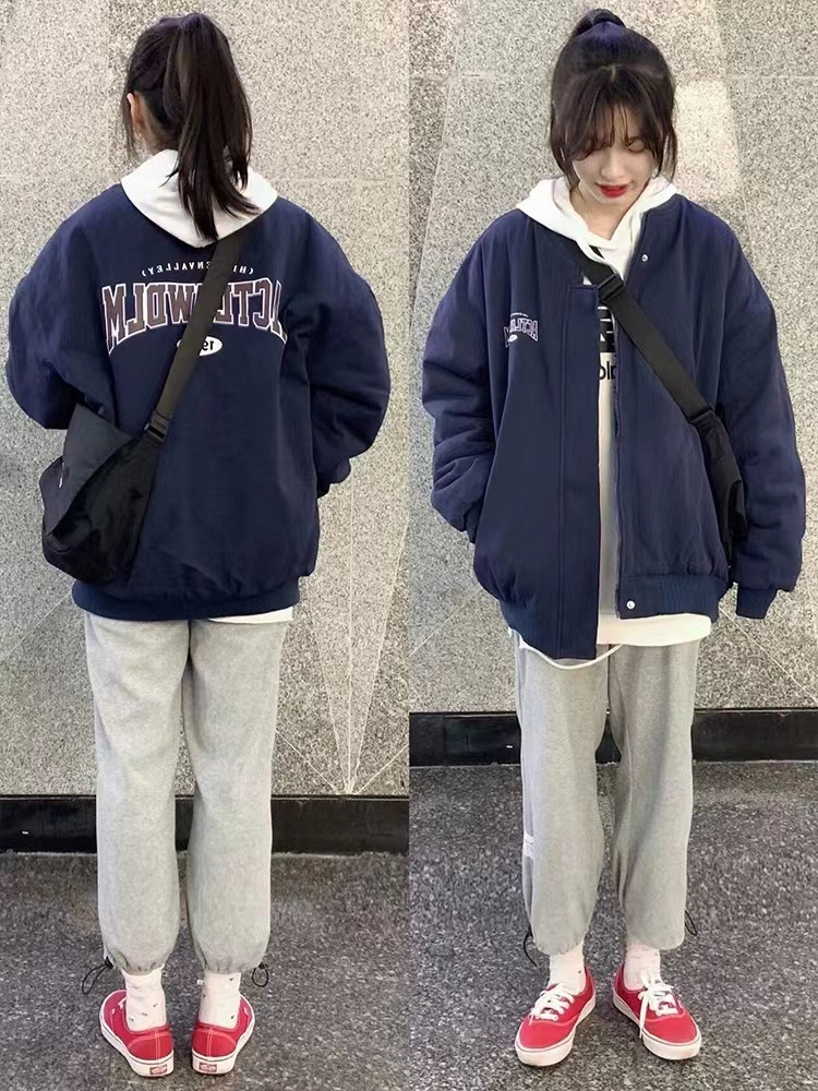Cotton coat official lamb wool coat women's new Korean style student cotton coat versatile thickened and warm