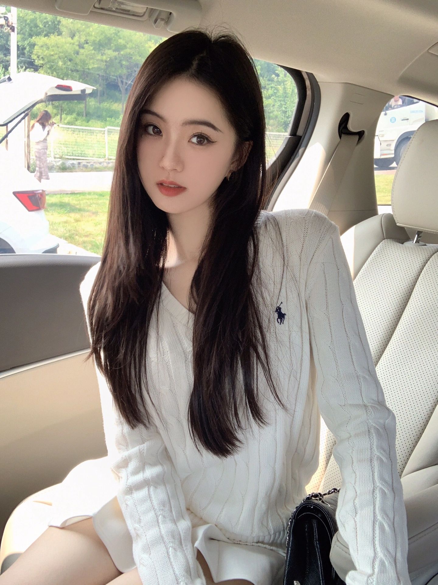 美式復古毛衣女秋冬新款麻花學院風針織衫V領長袖修身顯瘦上衣潮