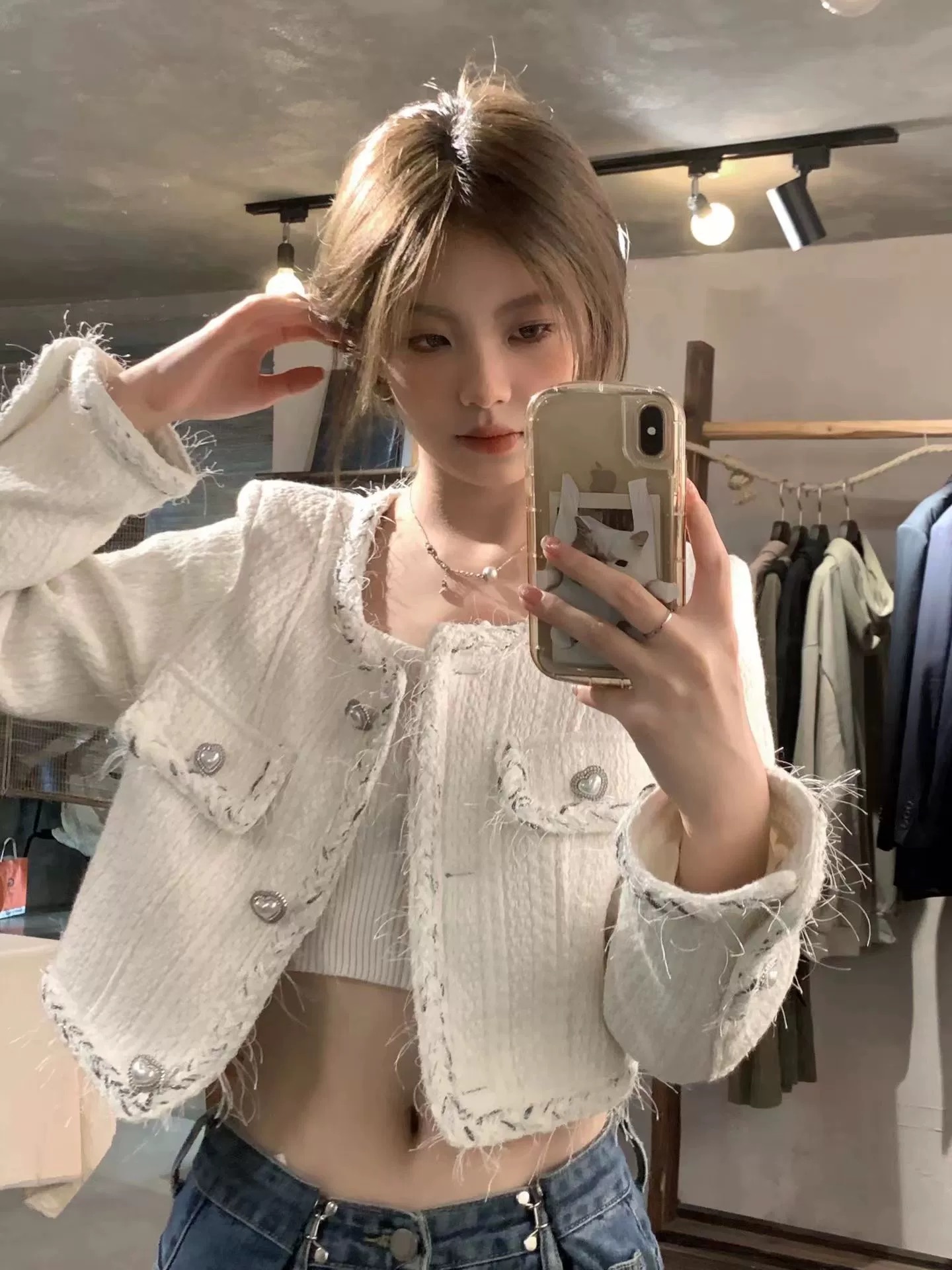 原版面料法式名媛小香風短外套女秋季新款純欲氣質高級感長袖上衣