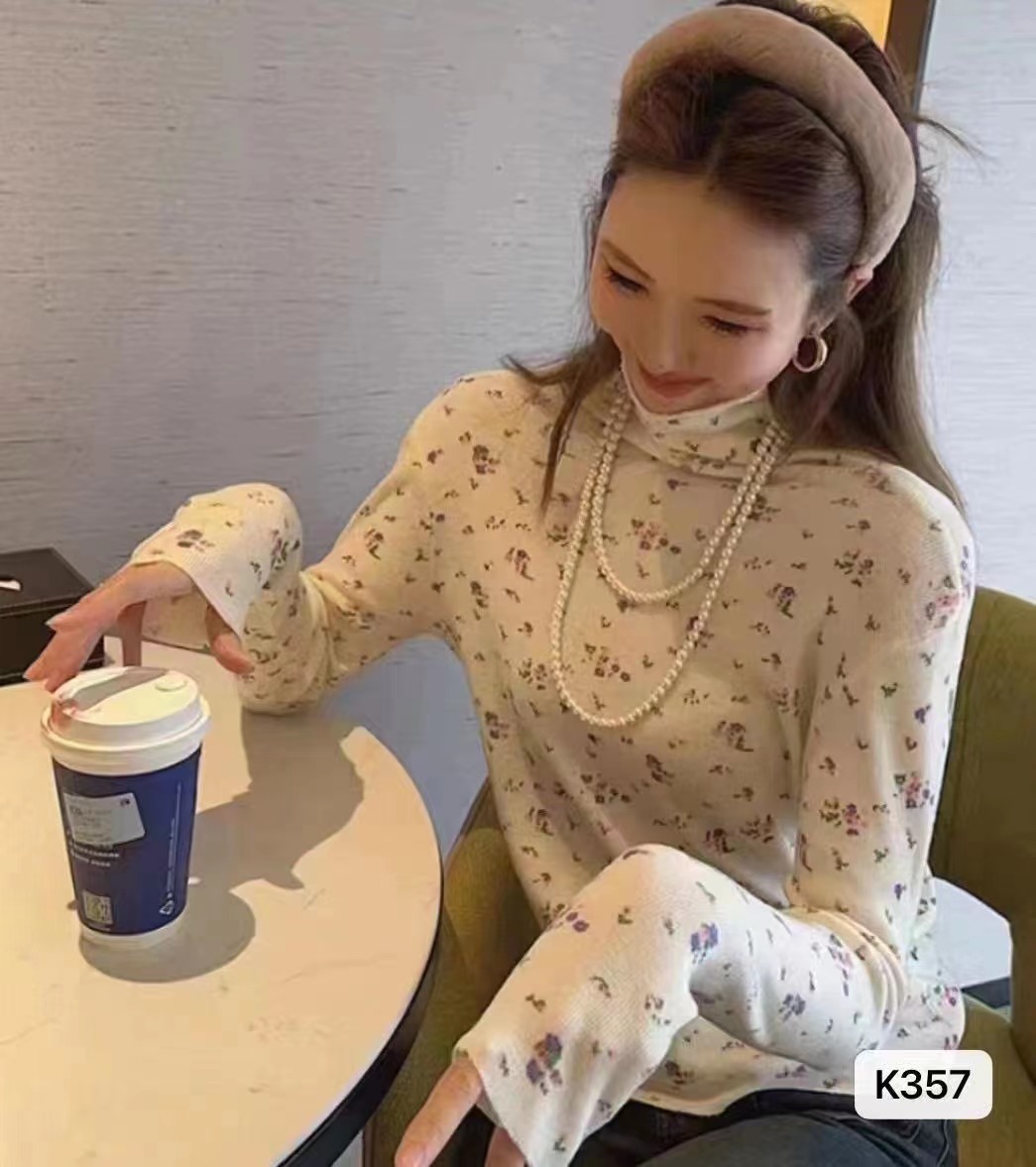 智英歐尼韓國代購高領針織衫女秋冬薄款毛衣內搭打底衫長袖上衣
