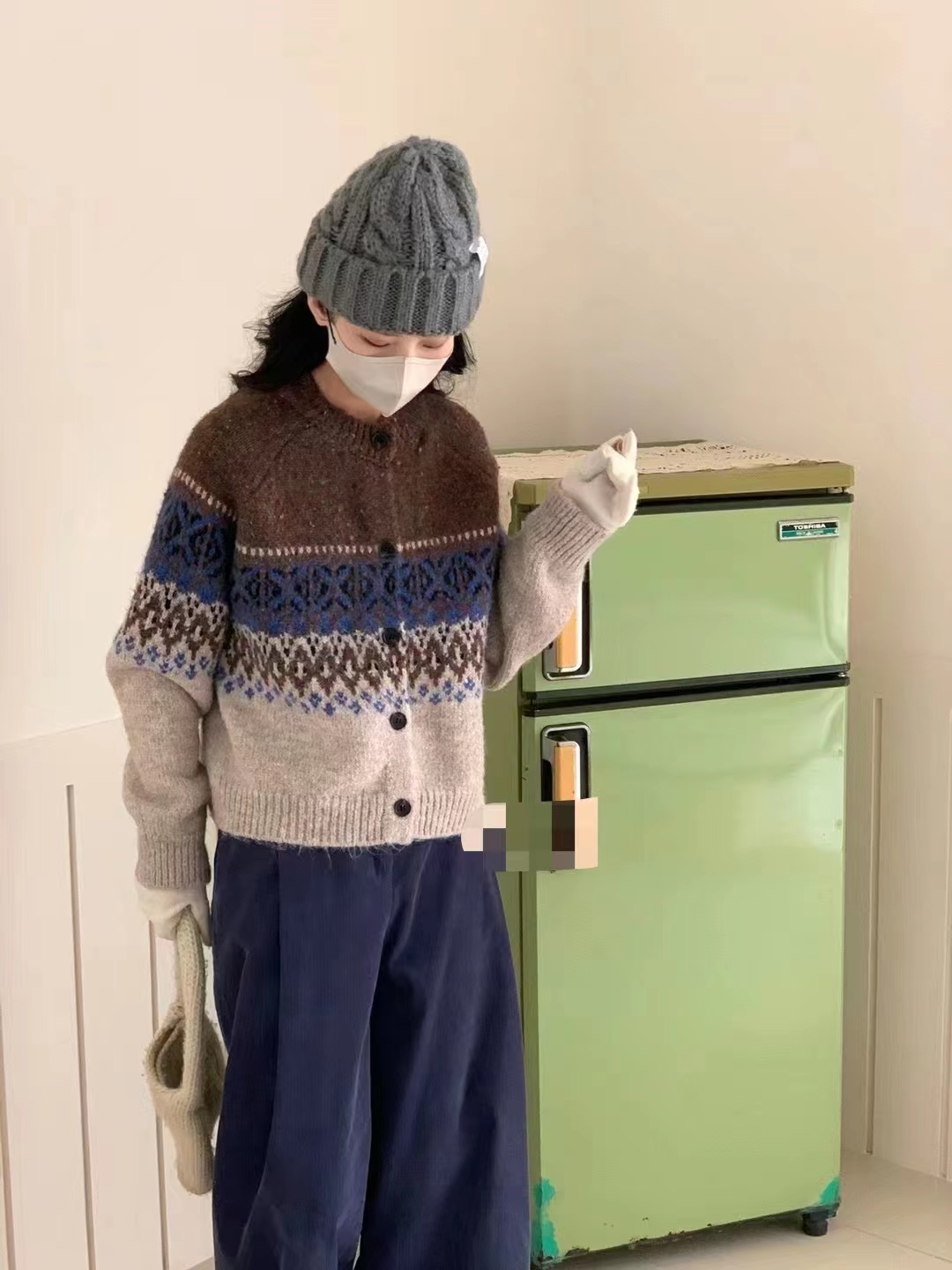 BB家 冬季暖洋洋韓系冬日雪地氛圍穿搭韓版淑女巨出片熊出沒配色