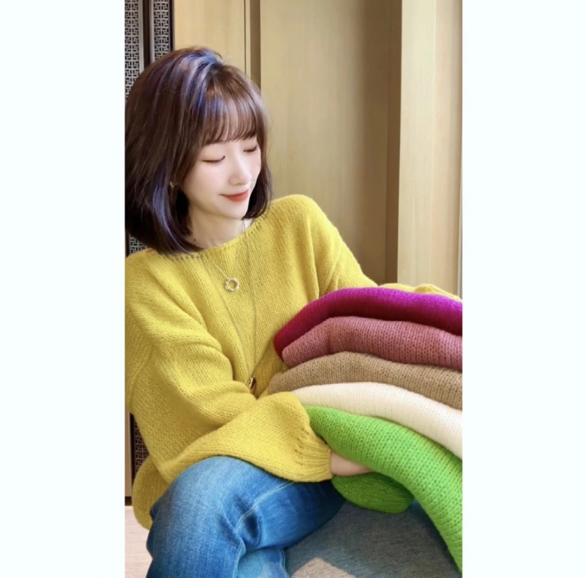 齊色齊碼 玩轉色彩 軟糯糖果毛衣