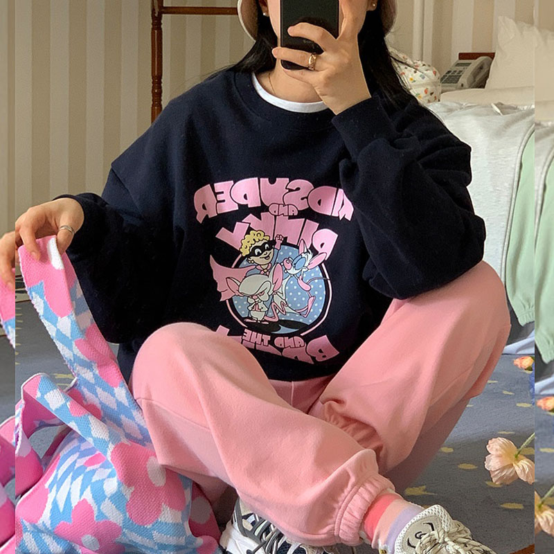 加絨250g / 大衛衣圓領秋冬款衛衣女加絨