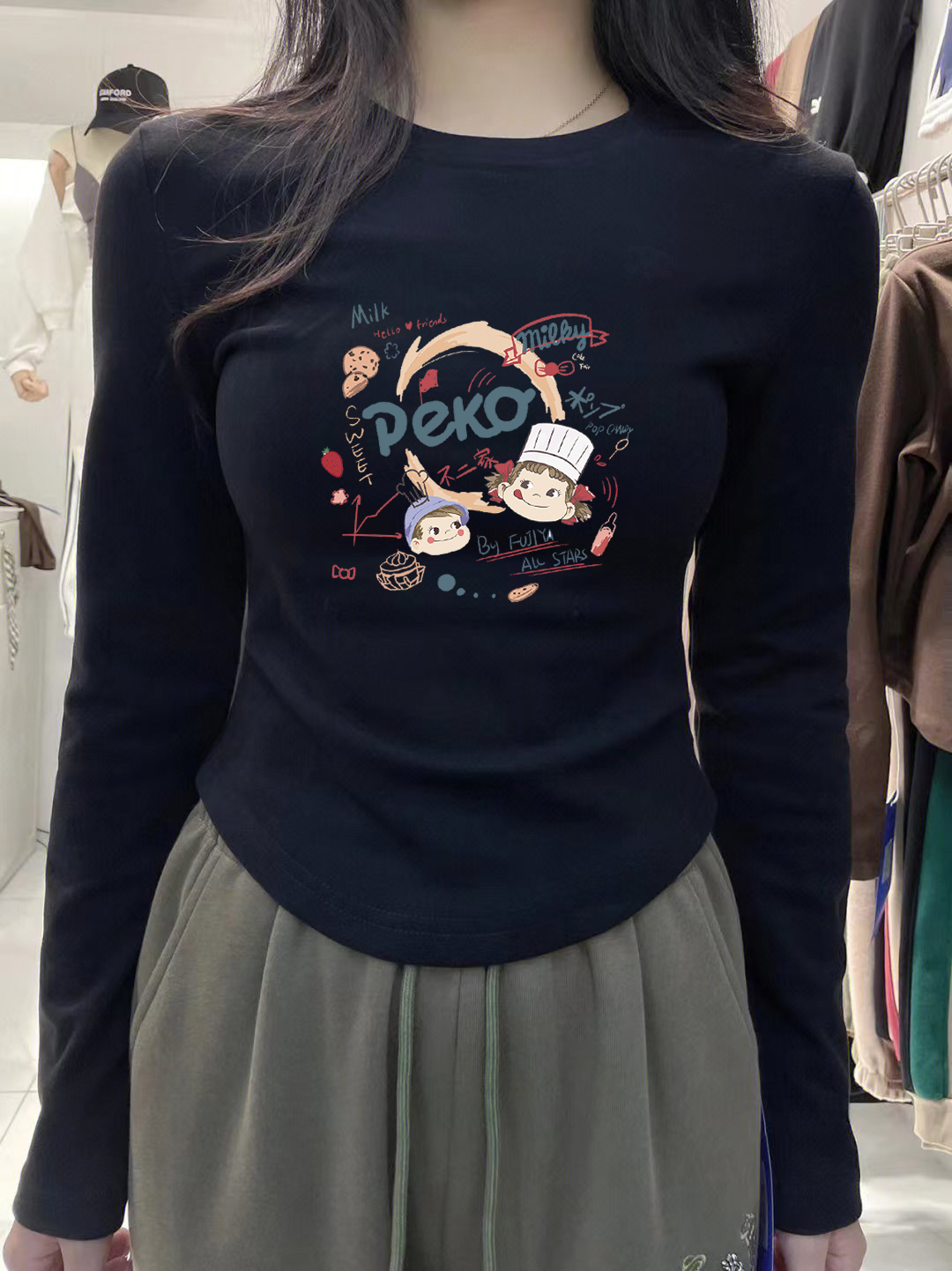 德絨打底衫女內搭秋冬季長袖磨毛t恤加絨加厚修身上衣服