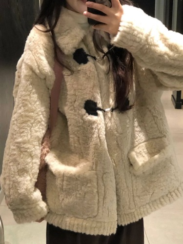 Korean-style winter wear, small fragrant quilted jacket, high-end and super good-looking cotton coat and fur