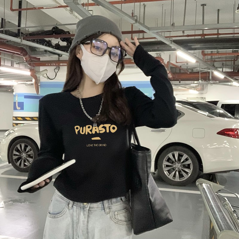 德絨打底衫女內搭秋冬季長袖磨毛t恤加絨加厚修身上衣服