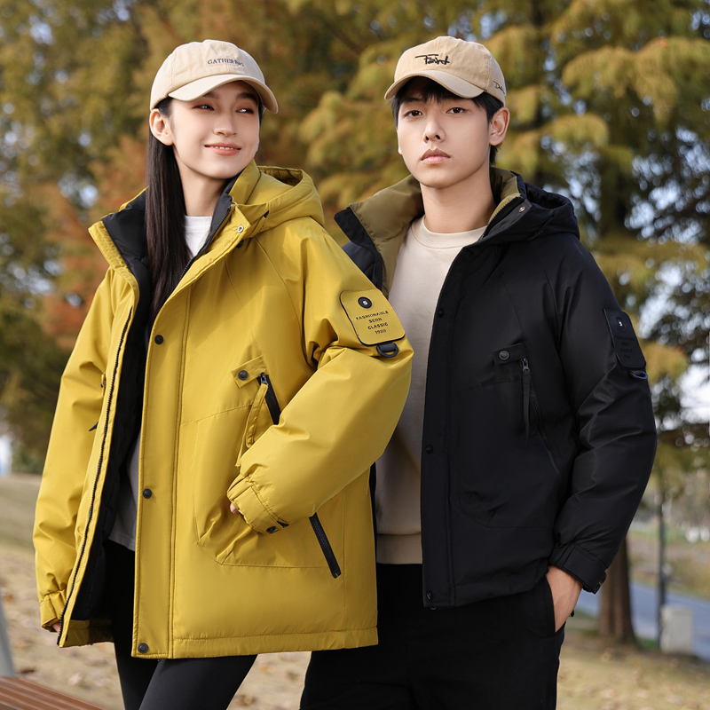 Couple's thickened autumn and winter new polar fleece cotton jacket women's outdoor windproof and waterproof jacket