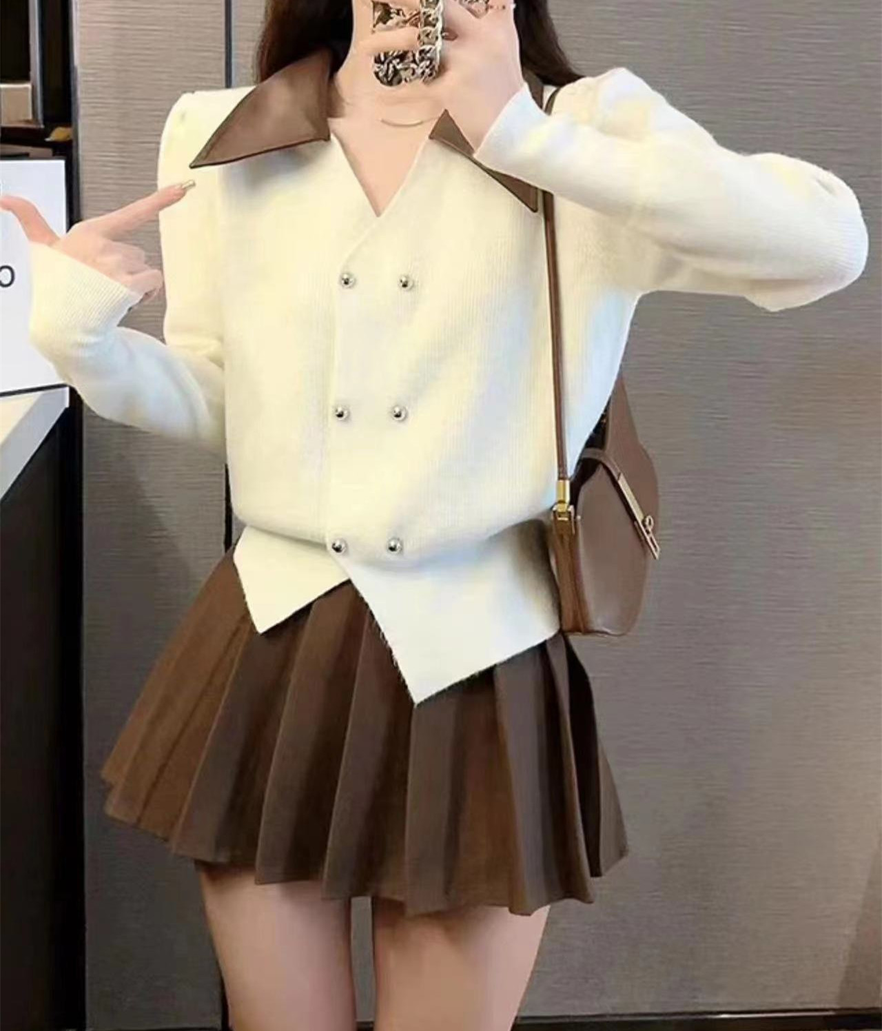 別致絕美高級感聖誕節紅色毛衣女款2023新款秋冬季小香風針織開
