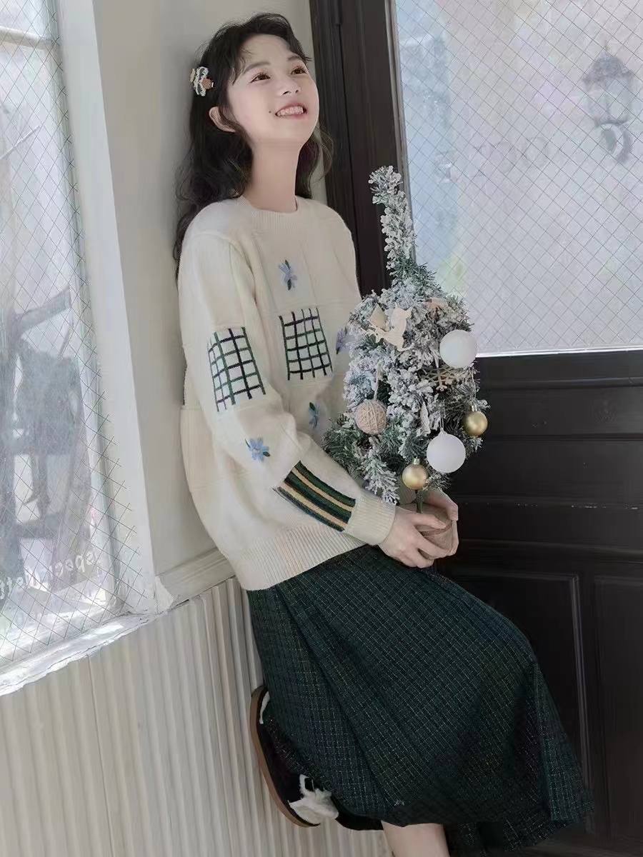 BB家日系茶系甜美田園少女風花花刺繡插圖溫馨姐妹裝居家出片率高