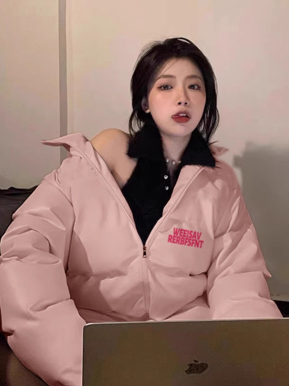 Tmall quality hand-stuffed cotton coat winter new loose thickened cotton coat printed coat women