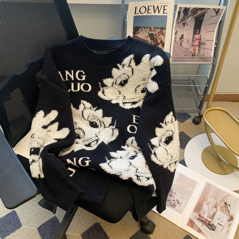 2024屬龍年本命年衣服女裝紅色毛衣時尚秋冬季過新年喜慶年輕上衣