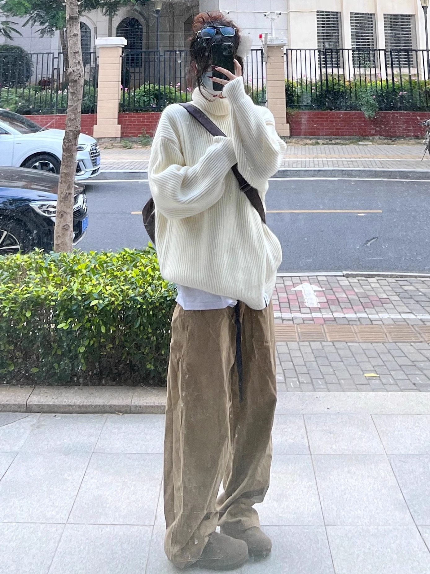 深秋冬季新款一整套慵懶韓劇女主減齡高級感高領毛衣褲子兩件套裝