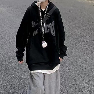 美式復古衛衣女加絨加厚ins韓版學生寬鬆oversize設計感連帽外套
