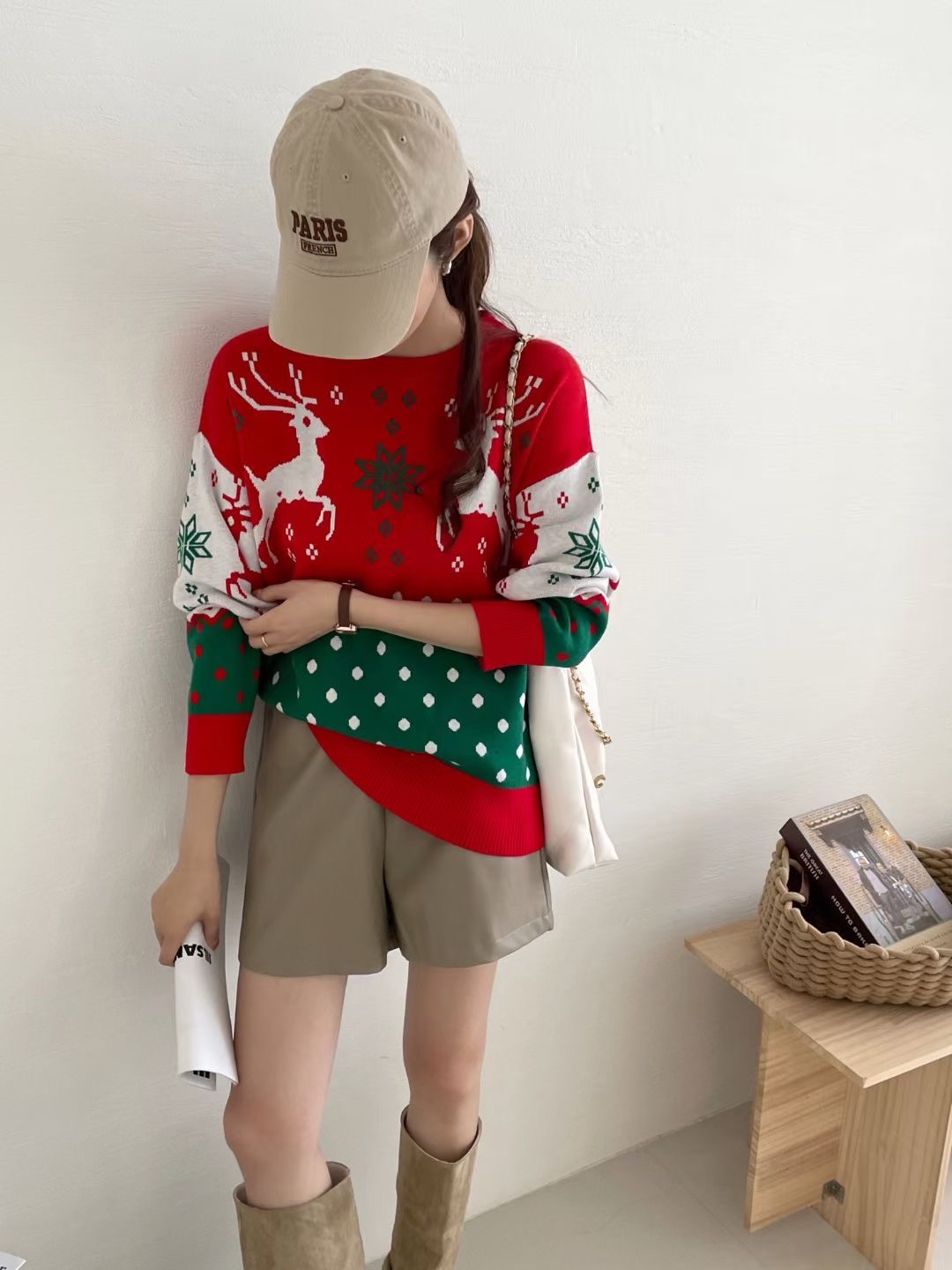 紅色毛衣女秋冬季新款聖誕穿搭龍年本命年衣服慵懶中長款針織上衣