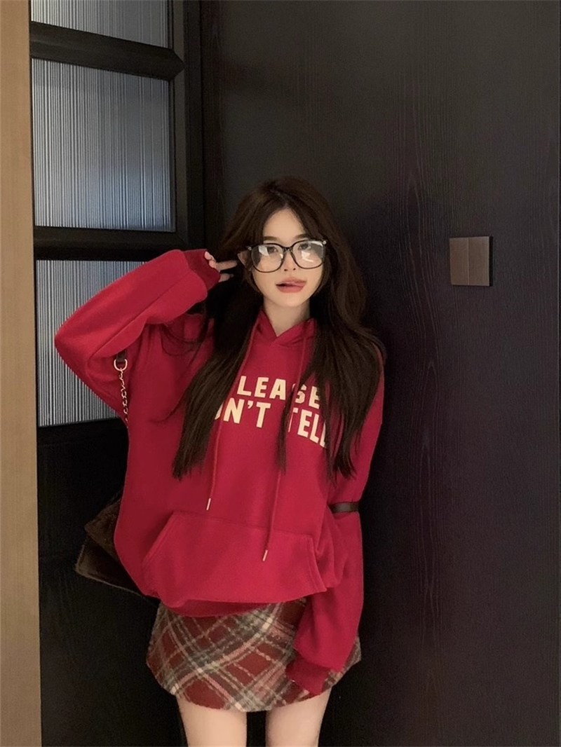 Anti-cotton Chinese cotton composite milk silk 300g/silver fox velvet 400g hooded sweatshirt for women