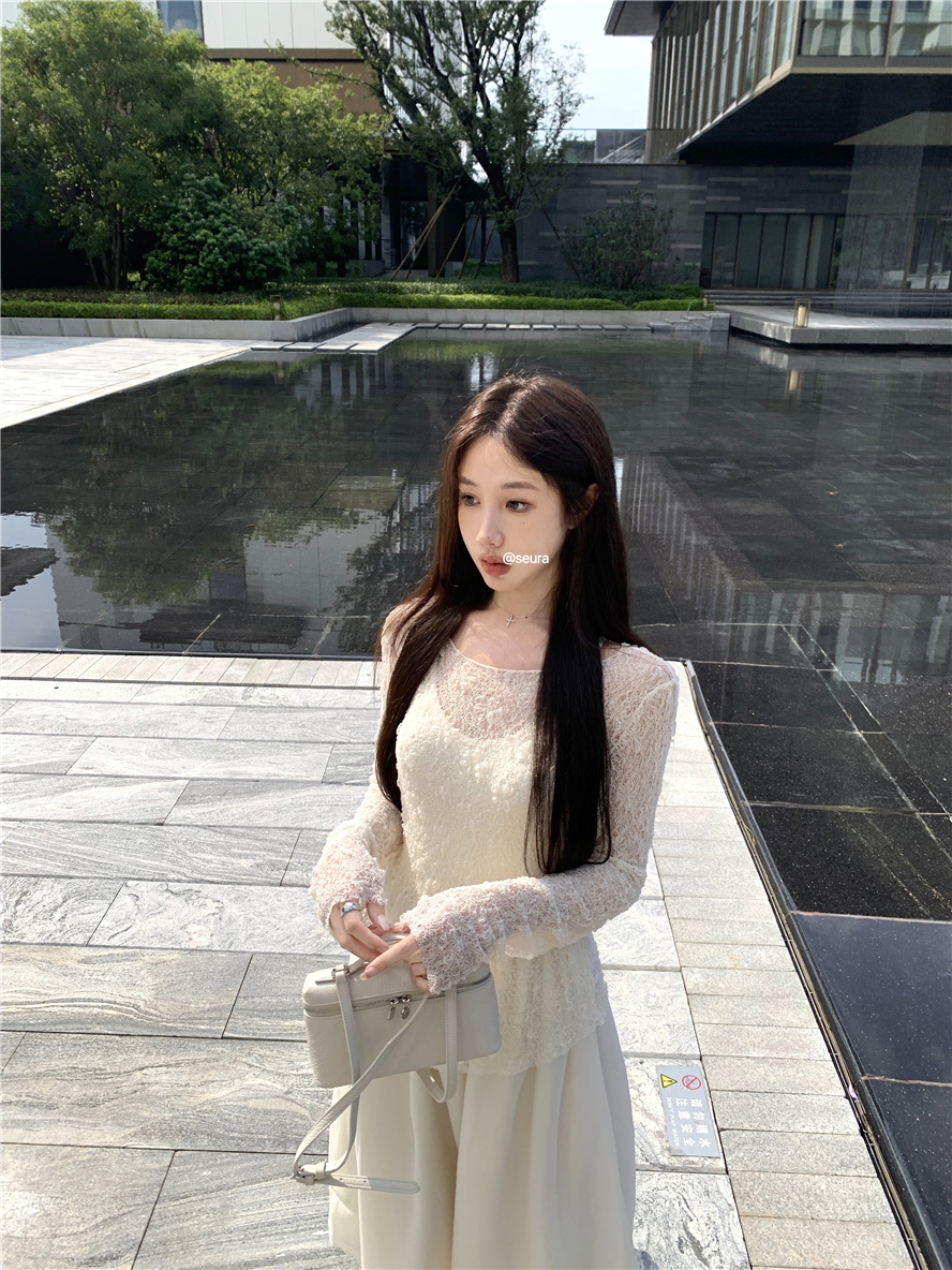 實拍 蕾絲仙女裙清冷感吊帶裙套裝裙