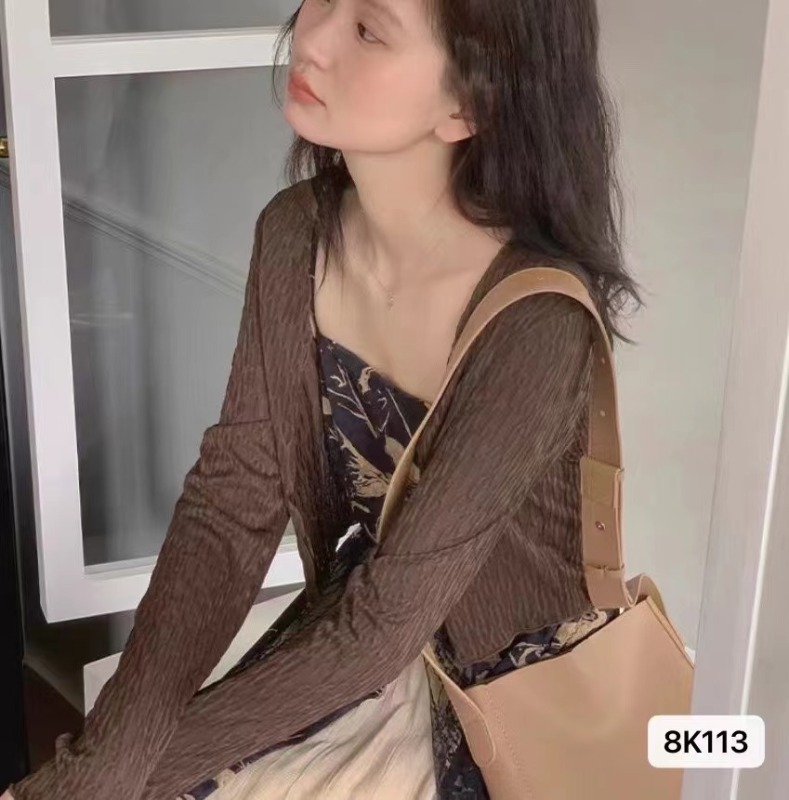 八月 防曬開衫女薄款夏季小罩衫坎肩上衣外搭鏤空針織衫寬鬆外套