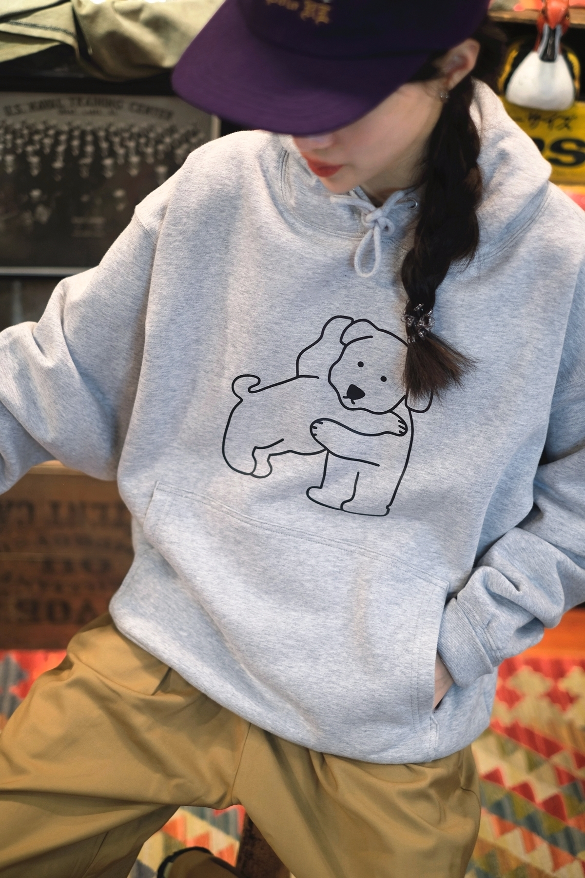 官圖  加絨250g / 大衛衣連帽秋冬款衛衣女加絨