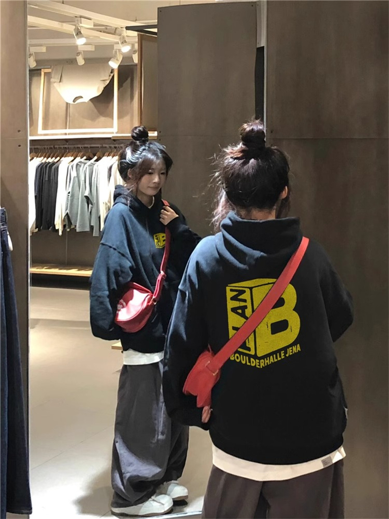 防棉華棉複合牛奶絲300克/銀狐絨400克連帽衛衣女