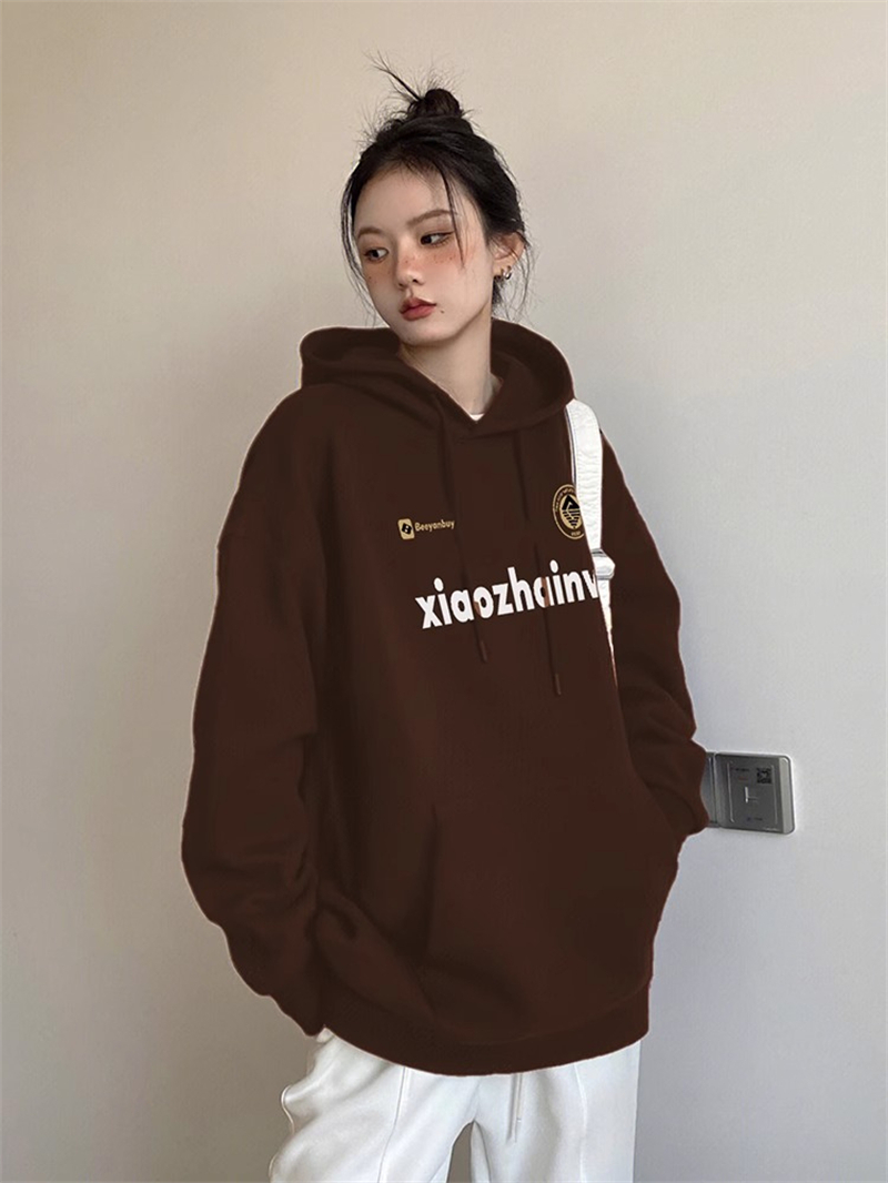 Anti-cotton Chinese cotton composite milk silk 300g/silver fox velvet 400g hooded sweatshirt for women