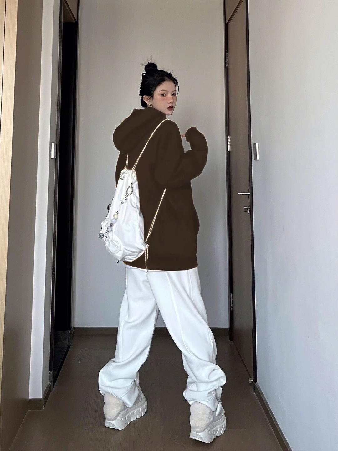 防棉華棉複合牛奶絲300克/銀狐絨400克連帽衛衣女