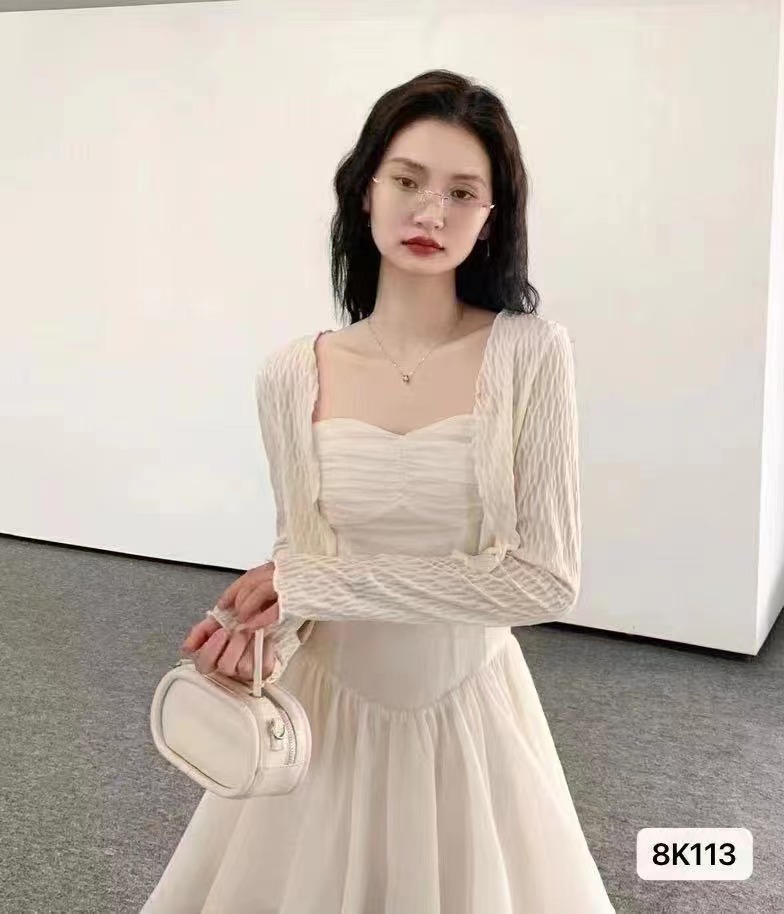 八月 防曬開衫女薄款夏季小罩衫坎肩上衣外搭鏤空針織衫寬鬆外套