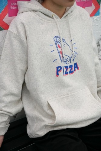 买梦想的奶奶恶搞pizza生成灰休闲全棉保暖连帽口袋卫衣情侣日系