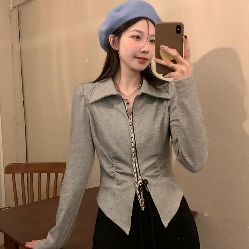 大碼打底衫女設計感秋冬修身氣質新款胖mm不規則長袖t恤內搭上衣