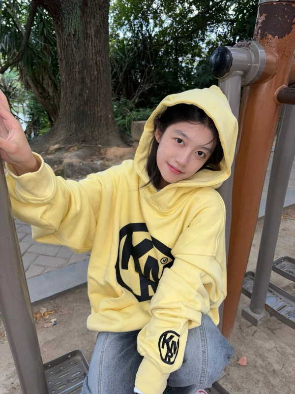 Makemore KMR印花衛衣男重磅連帽錢幣圈設計刺繡休閒寬鬆情侶帽衫